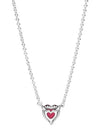 Sparkling Heart Halo Pendant Necklace Red - PANDORA - BALAAN 3