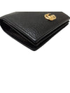 Women s 456126 GG Marmont Black Card Case Half Wallet - GUCCI - BALAAN 3