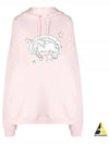 Overfit Unicorn Print Hoodie Pink - VETEMENTS - BALAAN 2