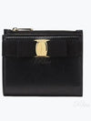 Vara Bow Half Wallet Black - SALVATORE FERRAGAMO - BALAAN 2