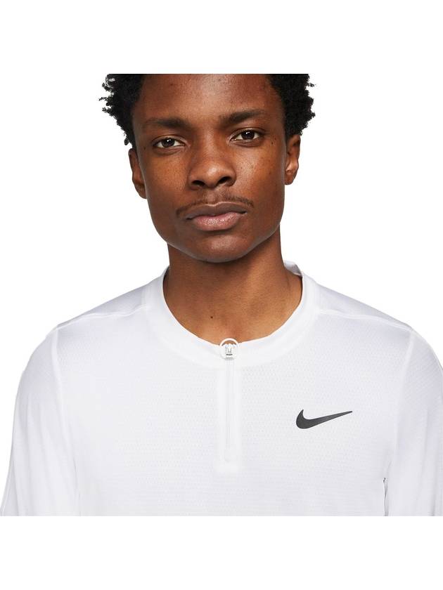 Dri-Fit Advantage Half-Zip Long Sleeve T-Shirt White - NIKE - BALAAN 4