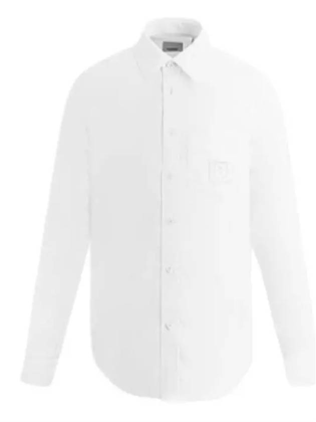 Box Logo Cotton Long Sleeve Shirt White - BURBERRY - BALAAN 2