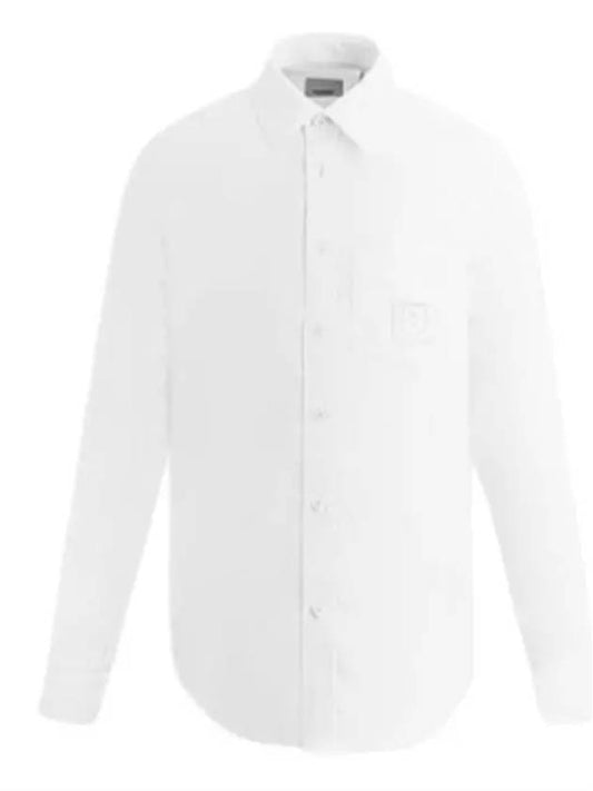 Box Logo Cotton Long Sleeve Shirt White - BURBERRY - BALAAN 2