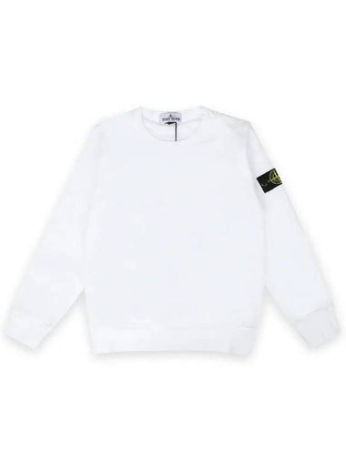 Stone Kids Waffen Patch Crew Neck Sweatshirt White K1S16 6100011S0040 V0001 10 12A - STONE ISLAND - BALAAN 1