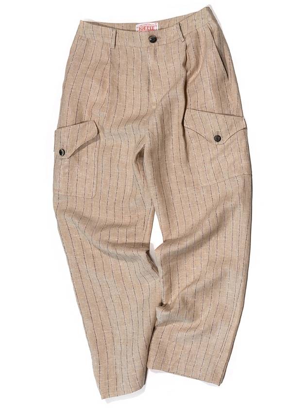 Others Men's Linen Cargo Pants Beige - IOEDLE - BALAAN 2