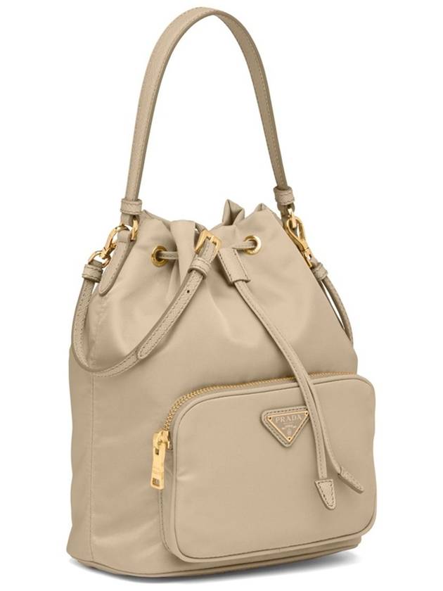 Duet Re-Nylon Bucket Bag Desert Beige - PRADA - BALAAN 4