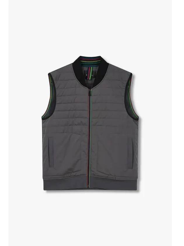 PS quilted front zip up vest dark gray - PAUL SMITH - BALAAN 1