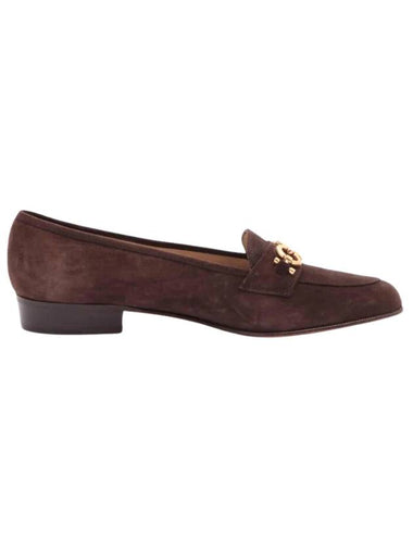 Leather Babs Leather Loafers Cacao - SALVATORE FERRAGAMO - BALAAN 1