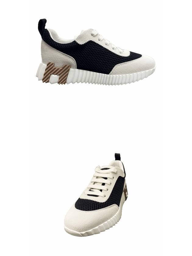 Bouncing Low Top Sneakers Noir Blanc - HERMES - BALAAN 5