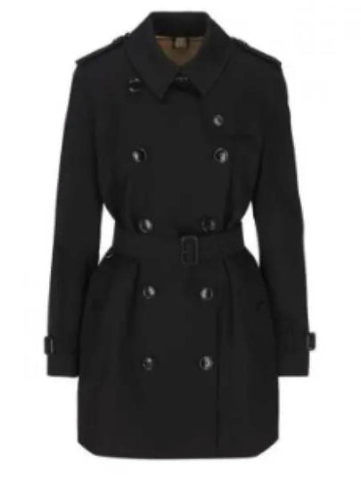 Kensington Cotton Trench Coat Black - BURBERRY - BALAAN 2