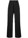 Men's Bag Logo Jet Wool High Straight Pants Black - MAISON MARGIELA - BALAAN 1