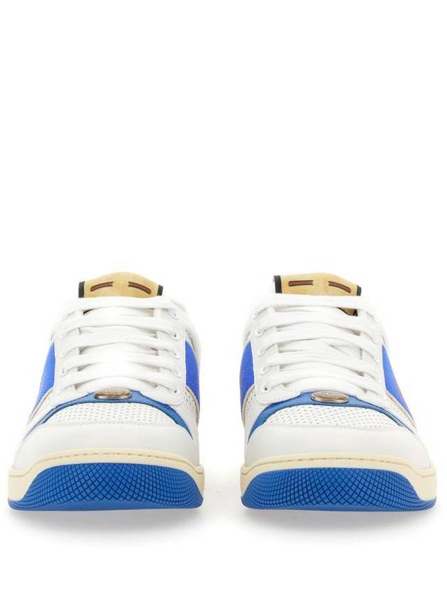 Screener Interlocking G Low Top Sneakers Blue White - GUCCI - BALAAN 5