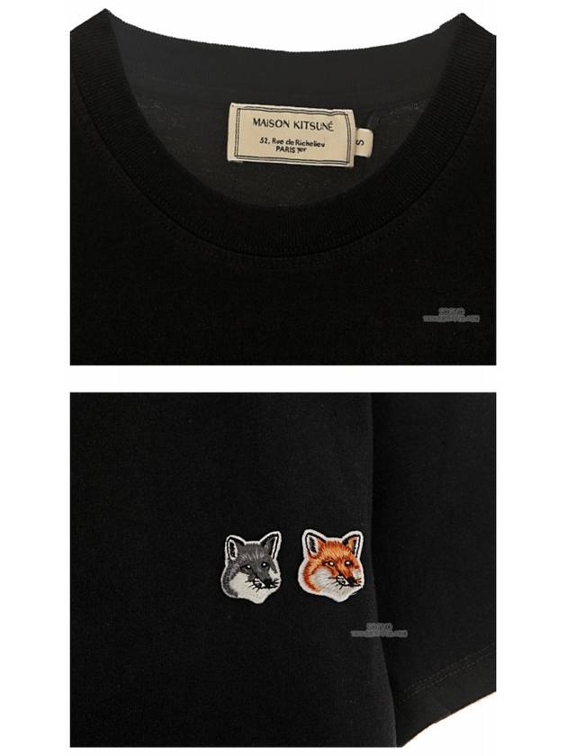 Double Fox Head Patch Classic Short Sleeve T-Shirt Anthracite - MAISON KITSUNE - BALAAN 7