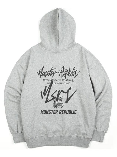 Movement Lettering Hoodie Grey - MONSTER REPUBLIC - BALAAN 2