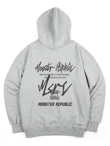 Movement Lettering Hoodie Grey - MONSTER REPUBLIC - BALAAN 1