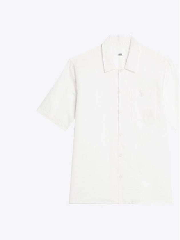 Cotton Short Sleeve Shirt White - AMI - BALAAN 2