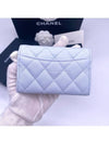 Classic card wallet caviar light blue gold AP0214 - CHANEL - BALAAN 3