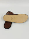 Izmir Leather Slippers Gold - HERMES - BALAAN 6