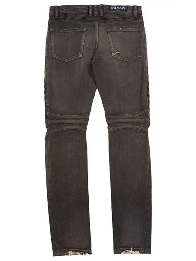 Destroyed Black Washed Biker Jeans T551 C710V - BALMAIN - BALAAN 7