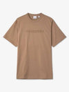 Oversized Logo Short Sleeve T-Shirt Camel - BURBERRY - BALAAN 2