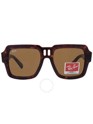 Ray Ban Magellan Bio Based Brown Square Unisex Sunglasses RB440 8135973 54 - RAY-BAN - BALAAN 1