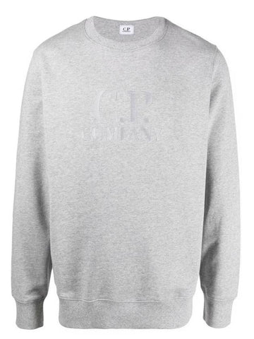 Diagonal Fleece Tonal Logo Sweatshirt Grey - CP COMPANY - BALAAN 1