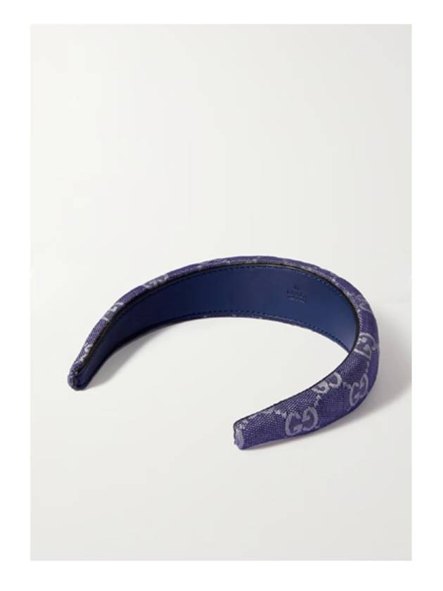 Danny GG Canvas Leather Hairband Blue - GUCCI - BALAAN 3