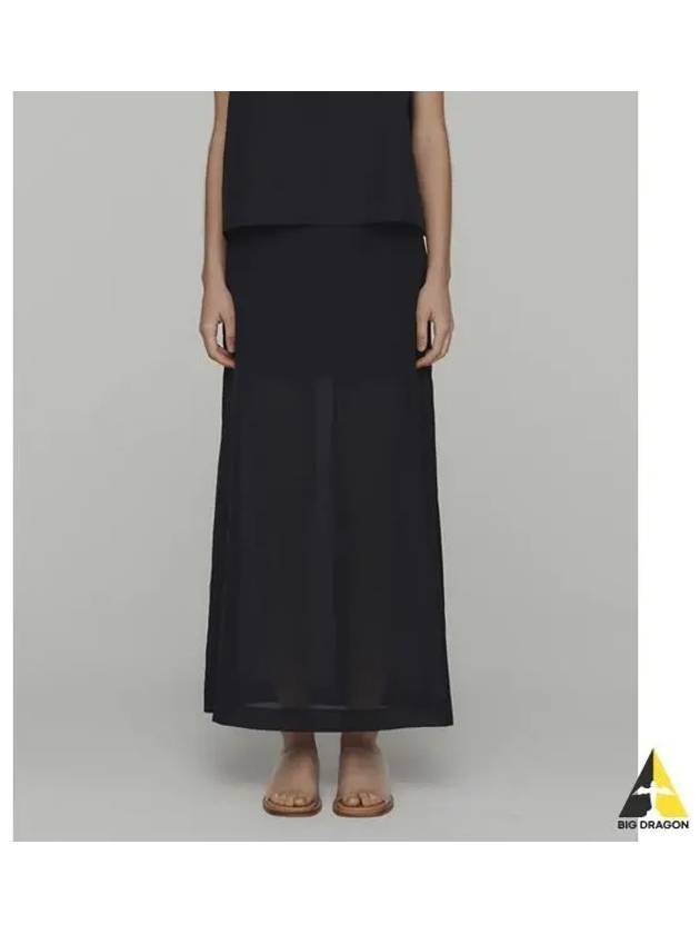 AMOMENTO SHEER MAXI LONG SKIRT BLACK - ANDTHEOTHER - BALAAN 1