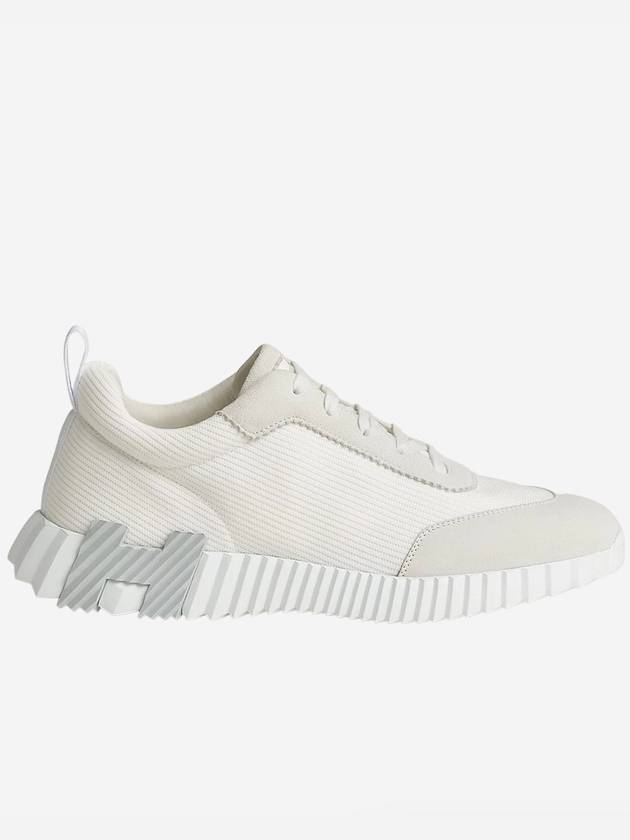 Bouncing Sneakers Mesh Suede Goatskin Blanc - HERMES - BALAAN 2