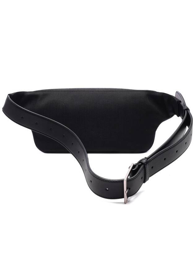 Cassandre Classic Canvas Leather Belt Bag Black - SAINT LAURENT - BALAAN 5