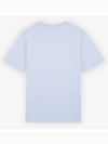 Chillax Fox Patch Regular Short Sleeve T-Shirt Blue - MAISON KITSUNE - BALAAN 4