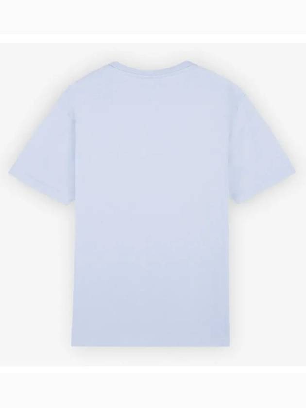 Chillax Fox Patch Regular Short Sleeve T-Shirt Blue - MAISON KITSUNE - BALAAN 4