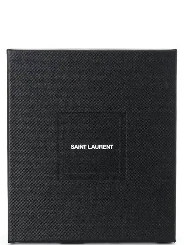 Monogram Envelope Compact Tri-Fold Matelasse Halfwallet Black - SAINT LAURENT - BALAAN 7