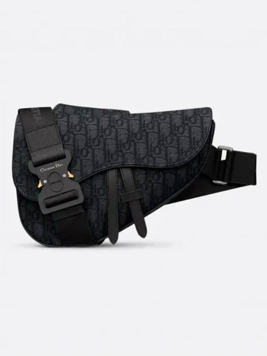 Homme Oblique Saddle Belt Bag Black - DIOR - BALAAN 2