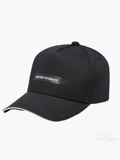 Signature Logo Label Ball Cap Black - EMPORIO ARMANI - BALAAN 2