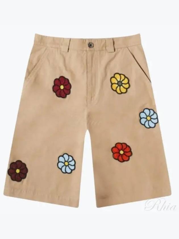 JW Anderson Floral Bermuda Shorts Beige - MONCLER - BALAAN 2