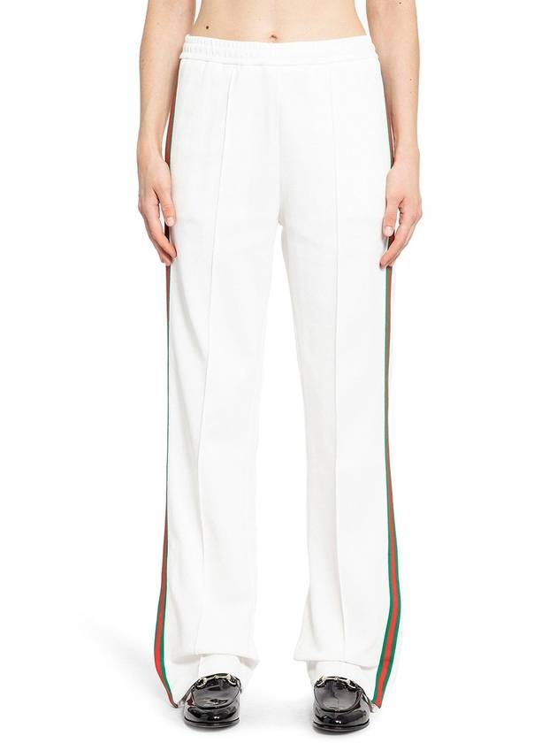 Web Jersey Drill Jogging Straight Pants Off White - GUCCI - BALAAN 2