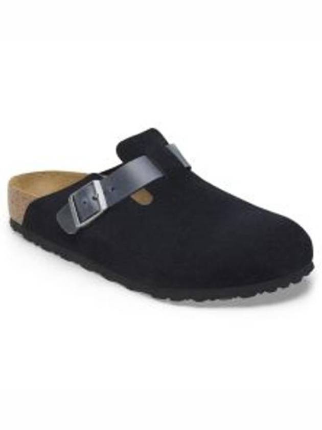 Boston Suede Slippers Black - BIRKENSTOCK - BALAAN 2