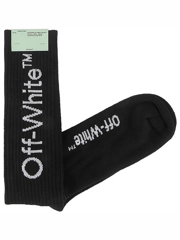 Diagonal Logo Mid Socks Black - OFF WHITE - BALAAN 2