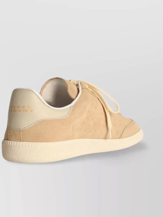 Bryce Suede Low Top Sneakers Beige - ISABEL MARANT - BALAAN 4