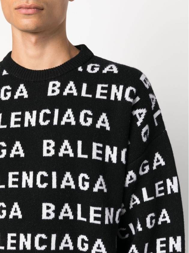 All-Over Logo Sweatshirt Black - BALENCIAGA - BALAAN 5