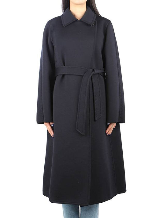 Manuela Virgin Wool Single Coat Navy - MAX MARA - BALAAN 2