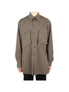 Chest Pocket Military Touch Long Sleeve Shirt Brown - LEMAIRE - BALAAN 1