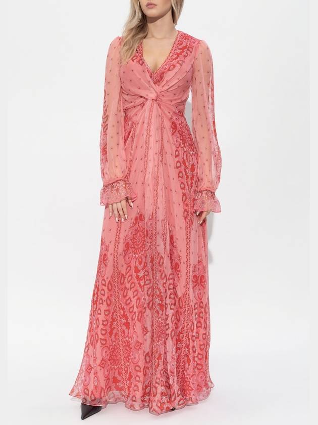 Etro Silk Dress With Decorative Print, Women's, Pink - ETRO - BALAAN 3