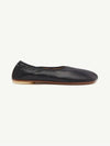 Women's Scarpa Square Toe Leather Flat Black - MAISON MARGIELA - BALAAN 6