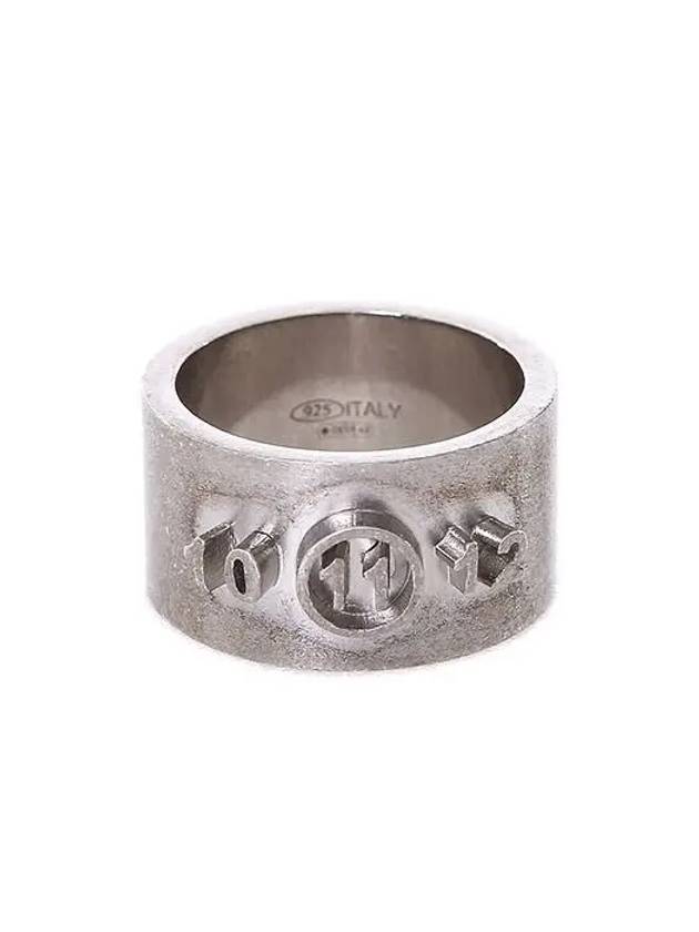 Numbering Logo Wide Ring Silver - MAISON MARGIELA - BALAAN.