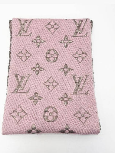 Monogram Light Pink Escharf Logo Mania Muffler 4VLVF22720 - LOUIS VUITTON - BALAAN 1