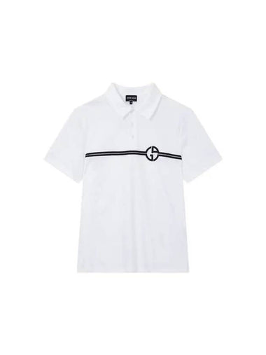 Men s Embroidered Logo Cotton Polo Shirt White - GIORGIO ARMANI - BALAAN 1