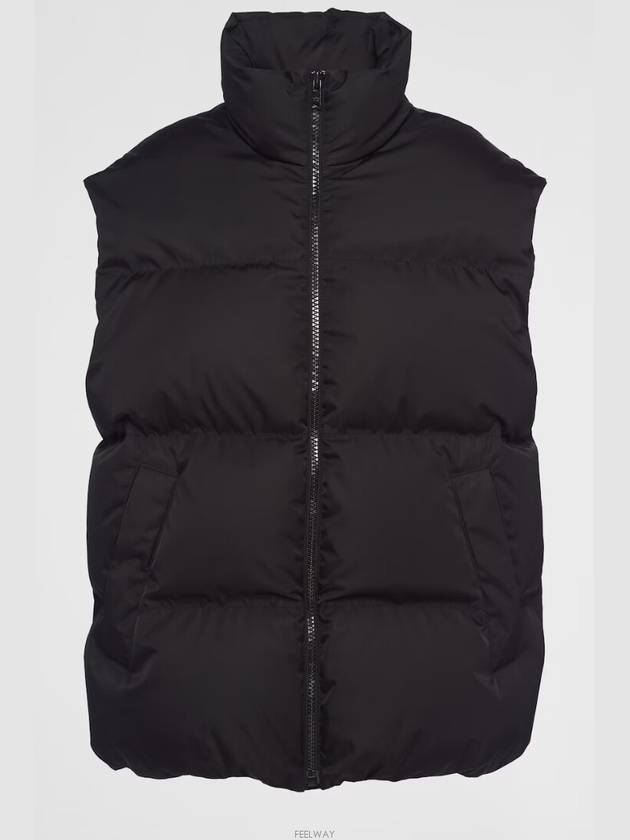 Oversized Re-Nylon Down Vest Black - PRADA - BALAAN 6