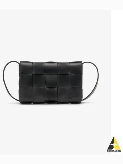 Cassette Intrecciato Small Cross Bag Black - BOTTEGA VENETA - BALAAN 2